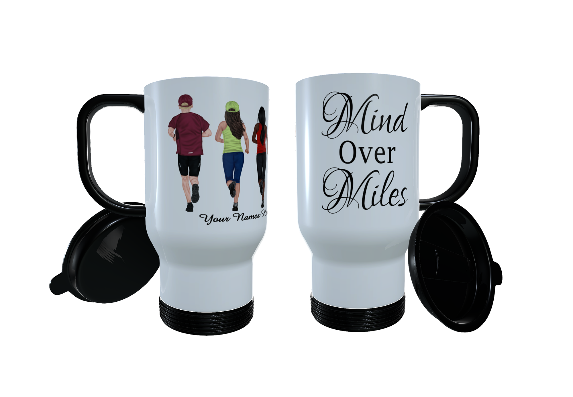 Best Friends Running Travel Mug, Gift for Best Friend